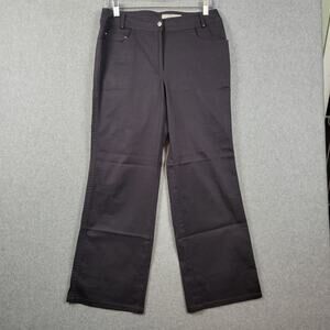 Adabat Japanese Gray Mid Rise Wide Leg Pants Women's M Pockets
